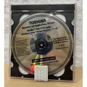 Toshiba Satellite P200 / P205 Recovery Applications Drivers CDs 2-Disc Set